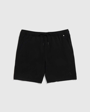 Short Psycho Bunny Willis Stretch Tencel Short Noir Homme | GPN-36965210